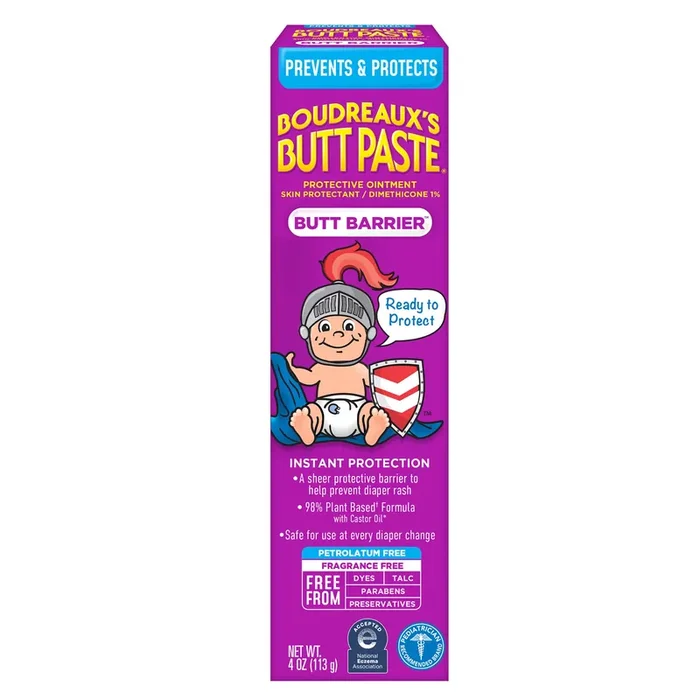 Boudreaux‘s Butt Paste Butt Barrier Diaper Rash Prevention Cream, Ointment for Infant, 4 oz