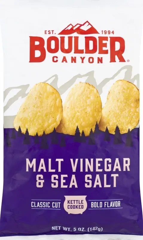Boulder Canyon Malt Vinegar & Sea Salt Potato Chips 5 oz