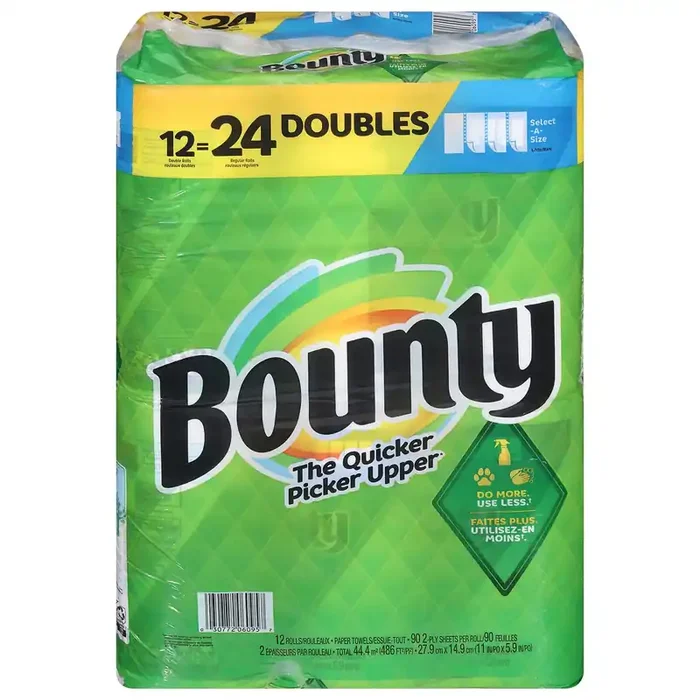 Bounty 2-Ply Double Rolls Paper Towels 12 ea