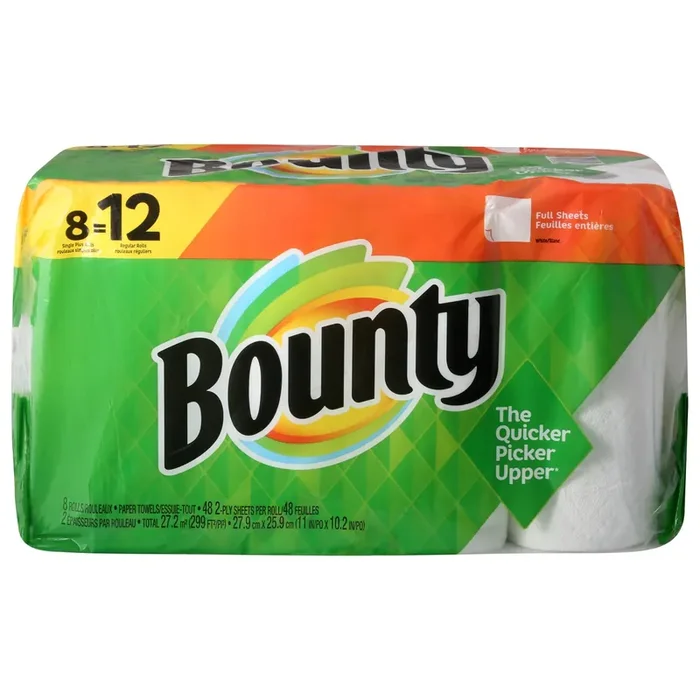 Bounty 2-Ply White Full Sheets Paper Towels 8 ea