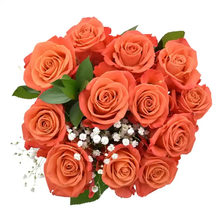 Bouque Color Roses Wth Filler And Green
