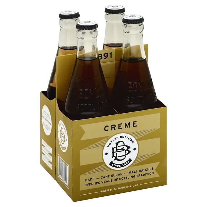 Boylan Bottling Creme Glass Bottles – 4 ct; 12 oz