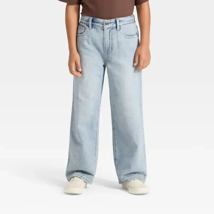 Boys‘ Baggy Jeans – Cat & Jack™ Light Wash 14