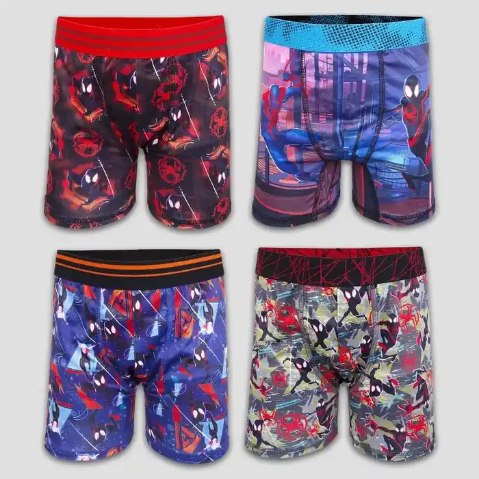 Boys‘ Spider-Man Miles Morales 4pk Boxer Briefs – 8