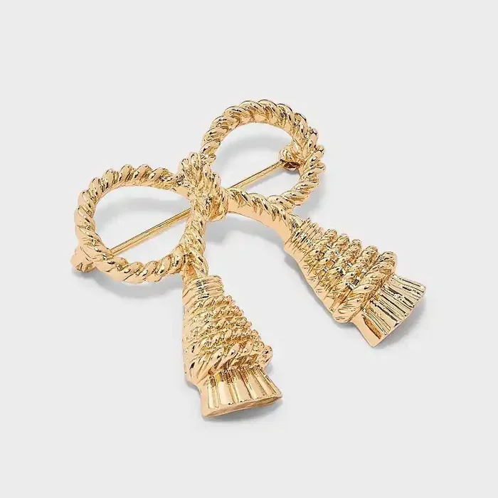 Braided Bow Brooch Pin – A New Day™ Gold