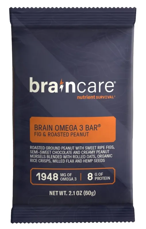 Brain Care Fig & Roasted Peanut Omega 3 Bar