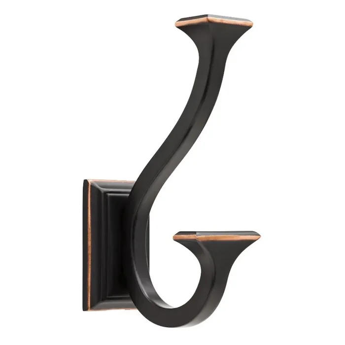 Brainerd 1 -Hook 2.9331-in x 4.8937-in H Bronze With Copper Highlights Decorative Wall Hook ( 35-lb Capacity)