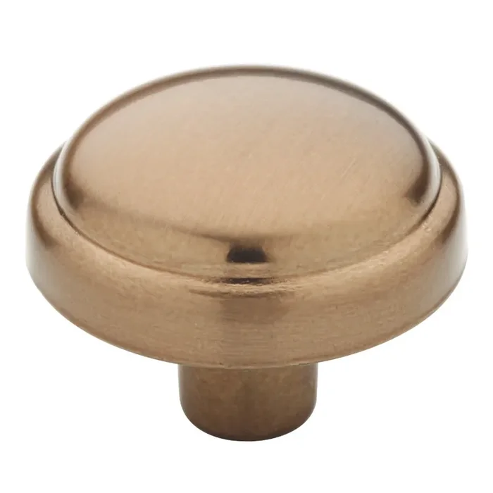 Brainerd Top Ring 1-1/8-in Brushed Bronze Round Transitional Cabinet Knob