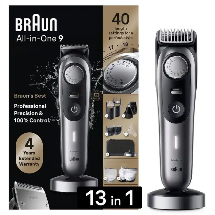 Braun Series 9 9440 All-In-One Style Kit 13-in-1 Grooming Kit with Beard Trimmer – 13ct
