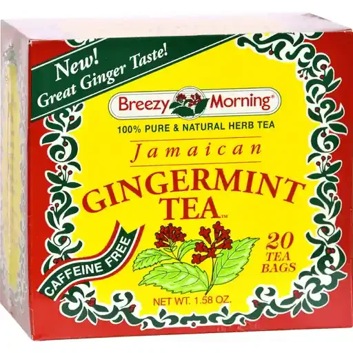Breezy Morning Teas Jamaican Gingermint – 20 Tea Bags – 20 ct