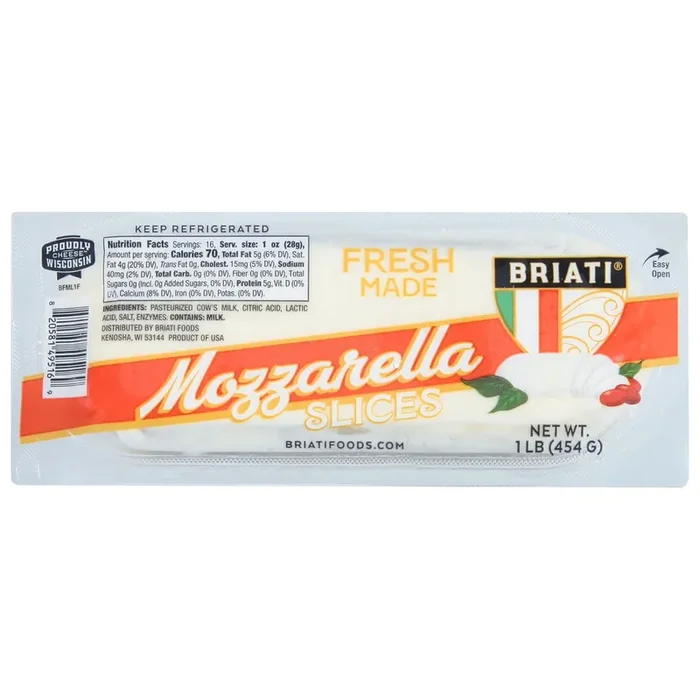Briati Mozzarella Cheese Slices 1 lb