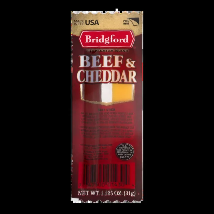 Bridgford Beef and Cheddar Sticks