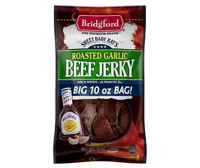 Bridgford Sweet Baby Ray‘s Roaster Garlic Beef Jerky, 10 Oz.