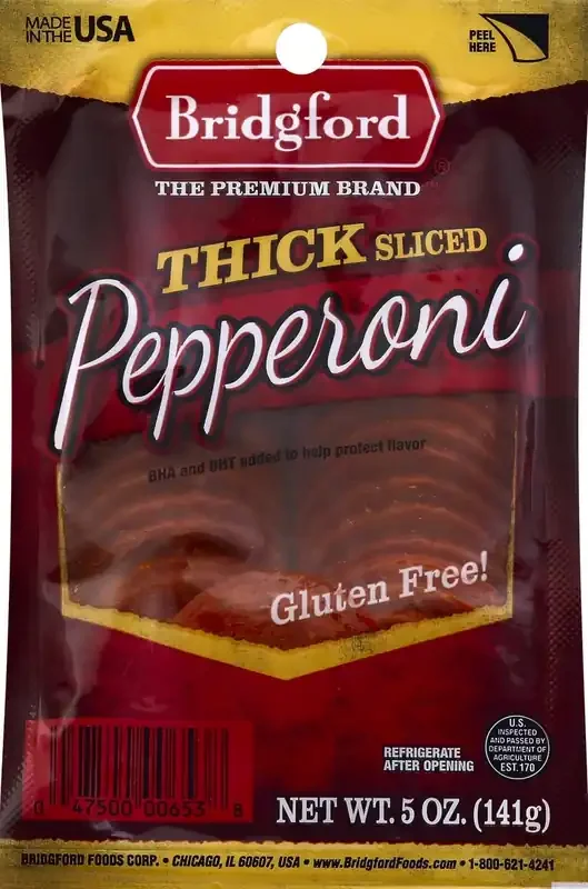 Bridgford Thick Sliced Pepperoni, 5 oz