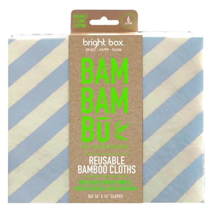 Bright Box Bamboo Reusable Cloths – Blue