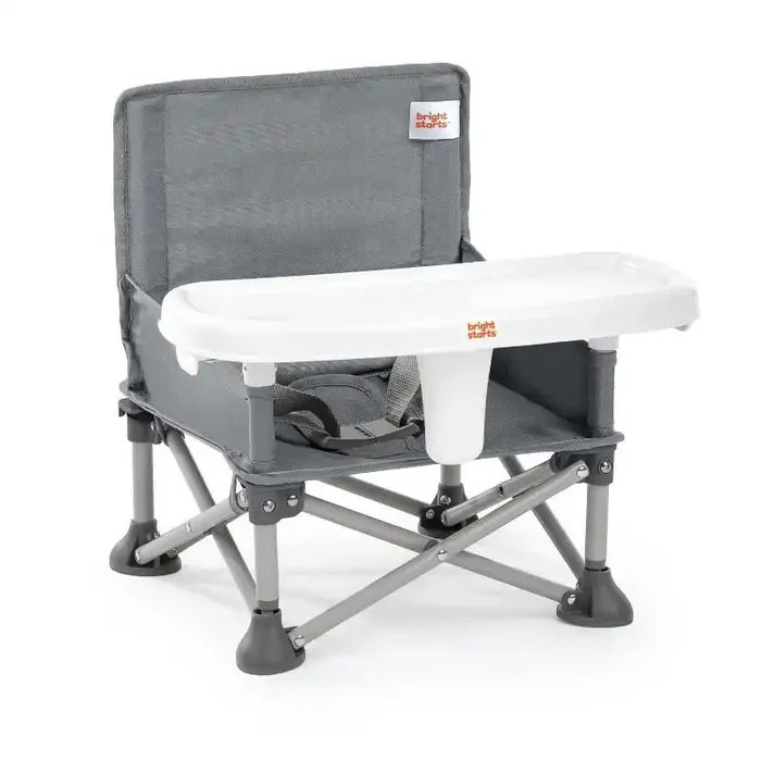 Bright Starts Pop N Sit Portable Booster Seat – Gray