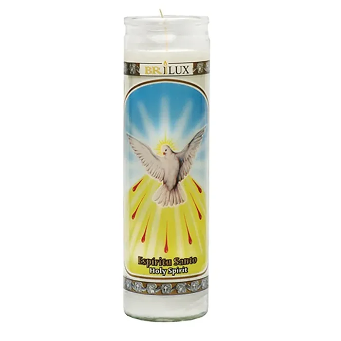 Brilux Espiritu Santo Religious Candle – White Wax