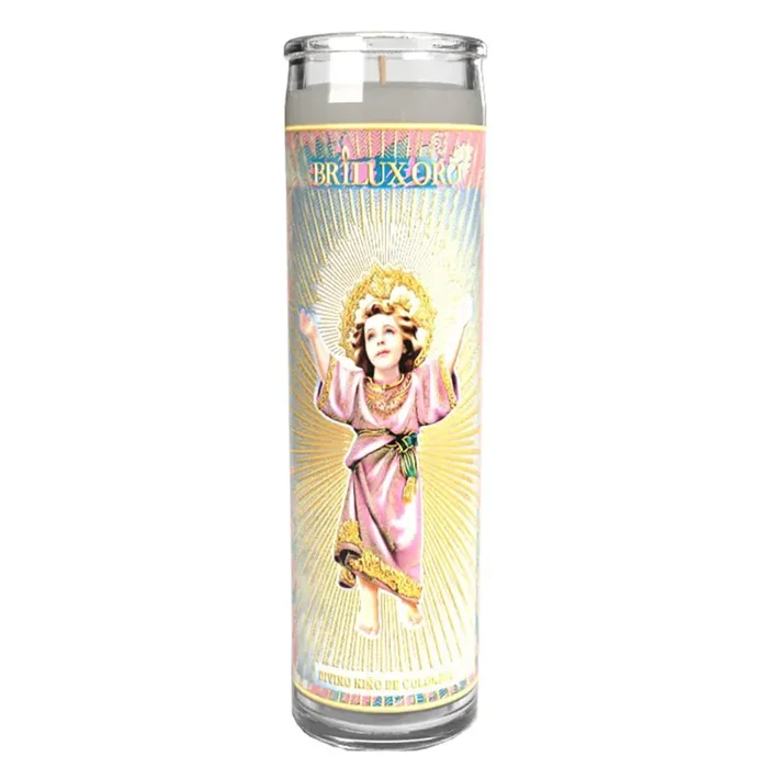 Brilux Oro Divino Niño Jesus Religious Candle – White Wax