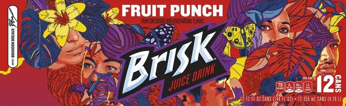 Brisk Fruit Punch Juice Drink – 12 ct