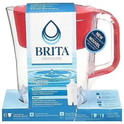 Brita Denali Pitcher Fiery Red 2/1ct – EA