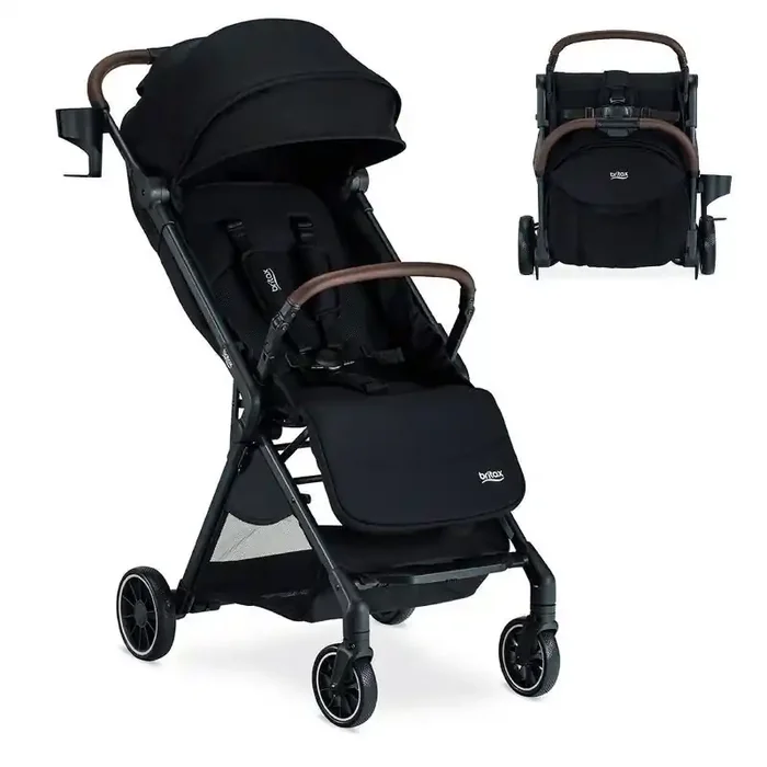 Britax Juniper Compact Stroller, Lightweight Fold-and-Go Design – Raven Black