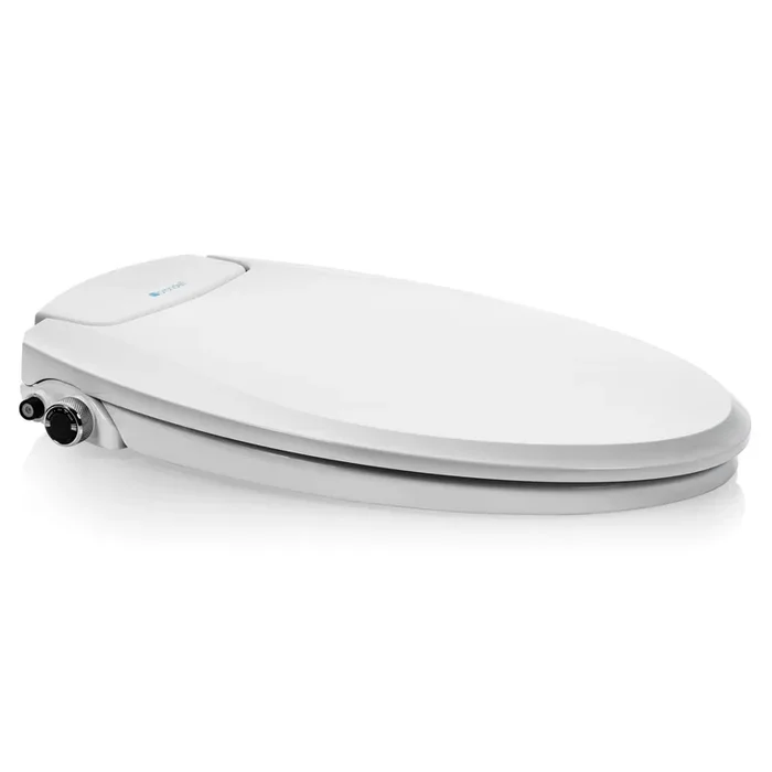 Brondell Ecoseat Plastic White Round Slow Close Feature Bidet Function Toilet Seat
