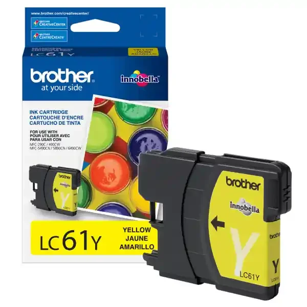 Brother Lc61Y Yellow Ink Cartridge
