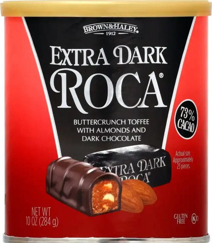 Brown & Haley Extra Dark Roca Buttercrunch Toffee With Almonds & Dark Chocolate