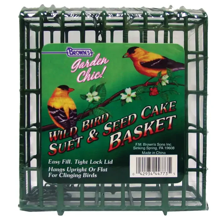 Brown‘s Garden Chic! Wild Bird Suet & Seed Cake Basket