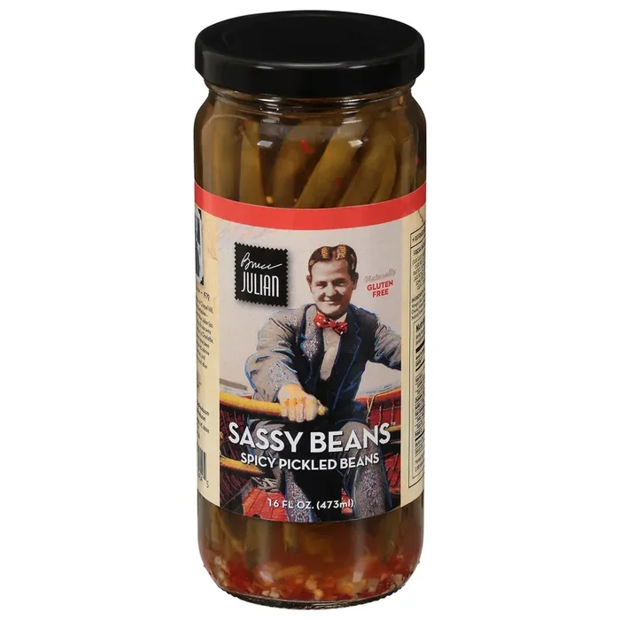 Bruce Julian Sassy Beans Gluten Free Spicy Pickled Beans 16 fl oz