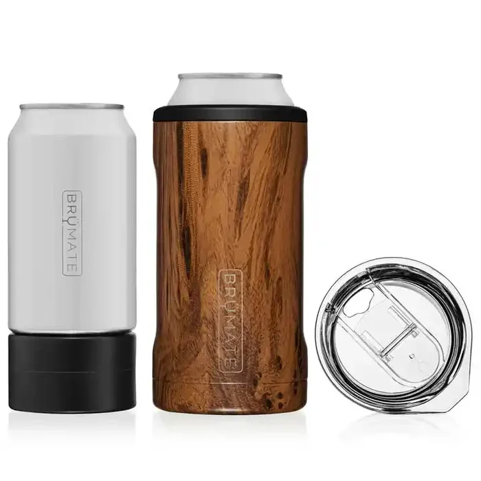BrüMate Walnut Hopsulator Trio Can Cooler