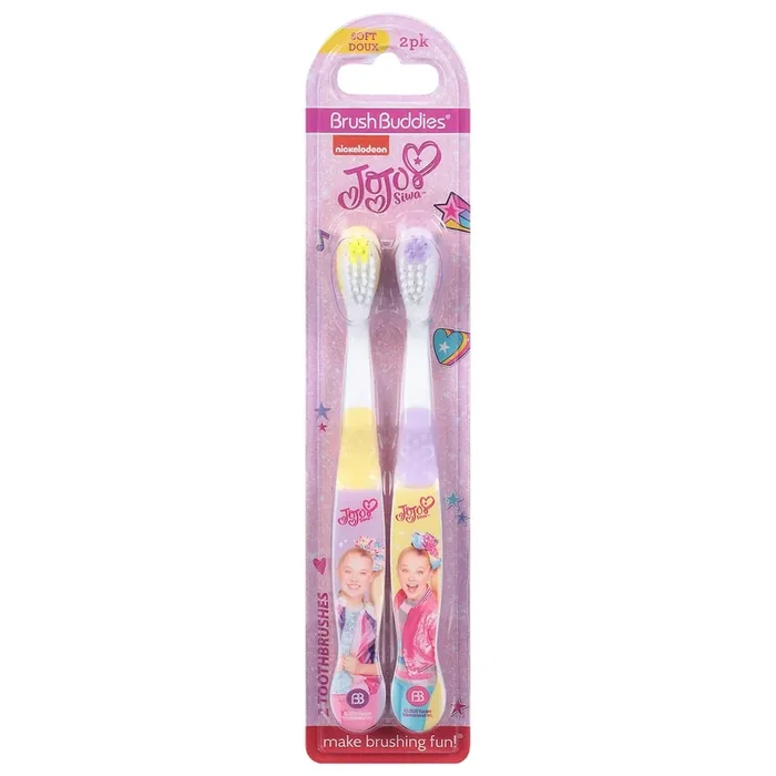 BrushBuddies Soft Nickelodeon Jojo Siwa Toothbrushes 2 ea