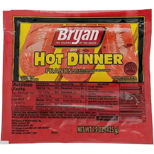 Bryan Hot Dogs, 8 Count