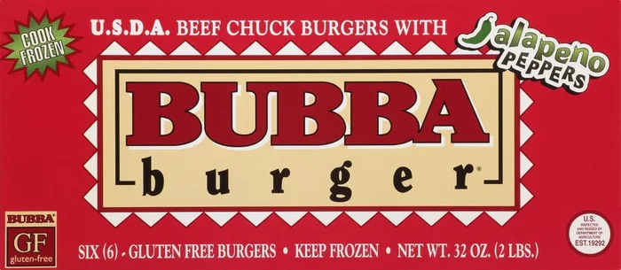 BUBBA Burger Beef Chuck with Jalapeno Peppers Burgers 6 ea