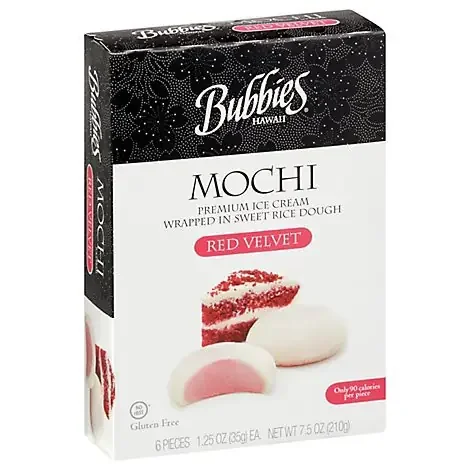 Bubbies Mochi Red Velvet Ice Cream – 7.5 Oz