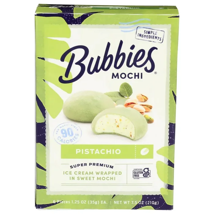 Bubbies Pistachio Mochi 6 – 1.25 oz Each