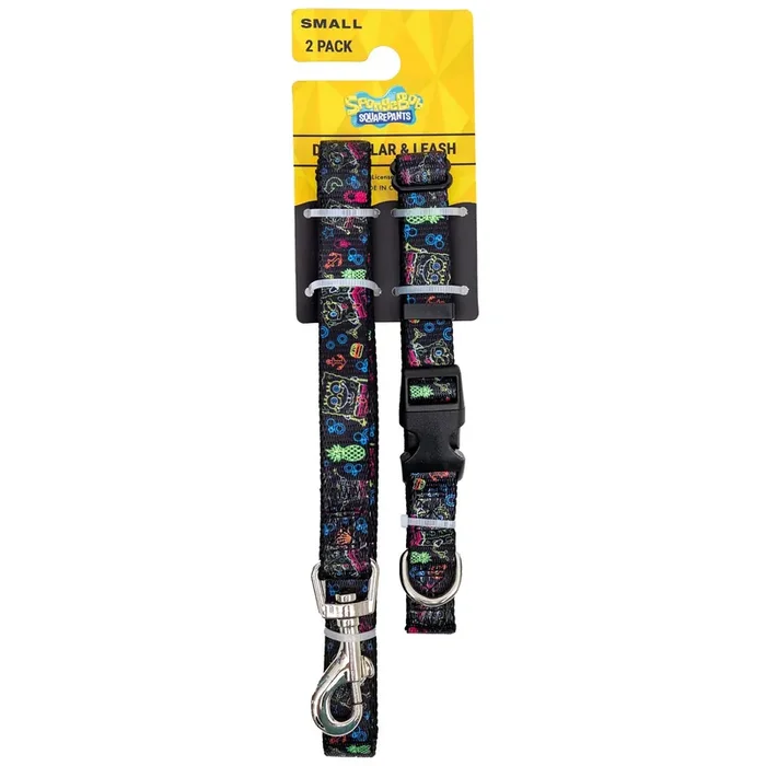 Buckle-Down Spongebob Squarepants Dog Collar And Leash Set