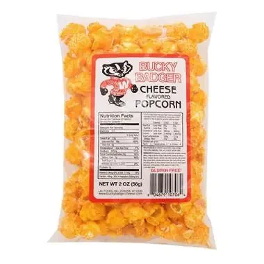 Bucky Badger Cheese Flavored Popcorn