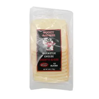 Bucky Badger Muenster Cheese Slices