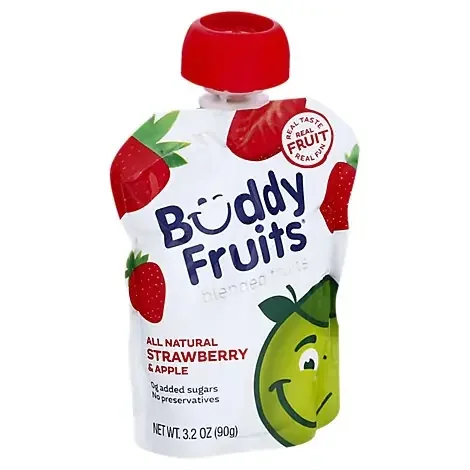 Buddy Fruits Original Pure Blended Fruit Apple & Strawberry