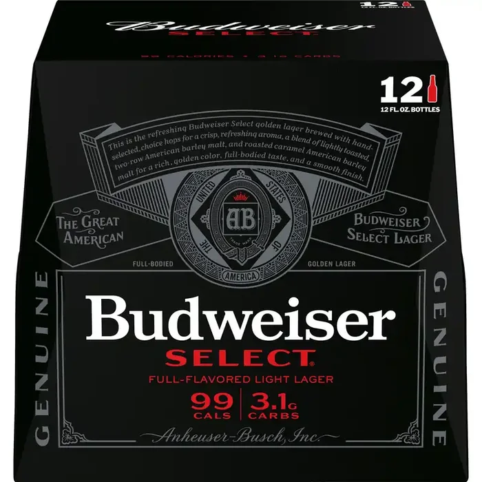 Budweiser Select Light Beer, 12 Pack 12 fl. oz. Bottles, 4.3% ABV