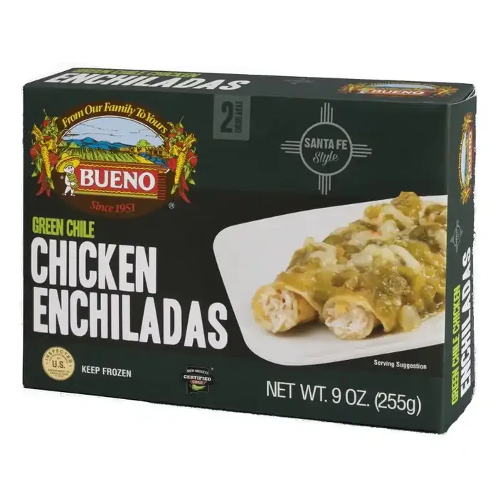 Bueno Green Chile Chicken Frozen Enchiladas – 9oz