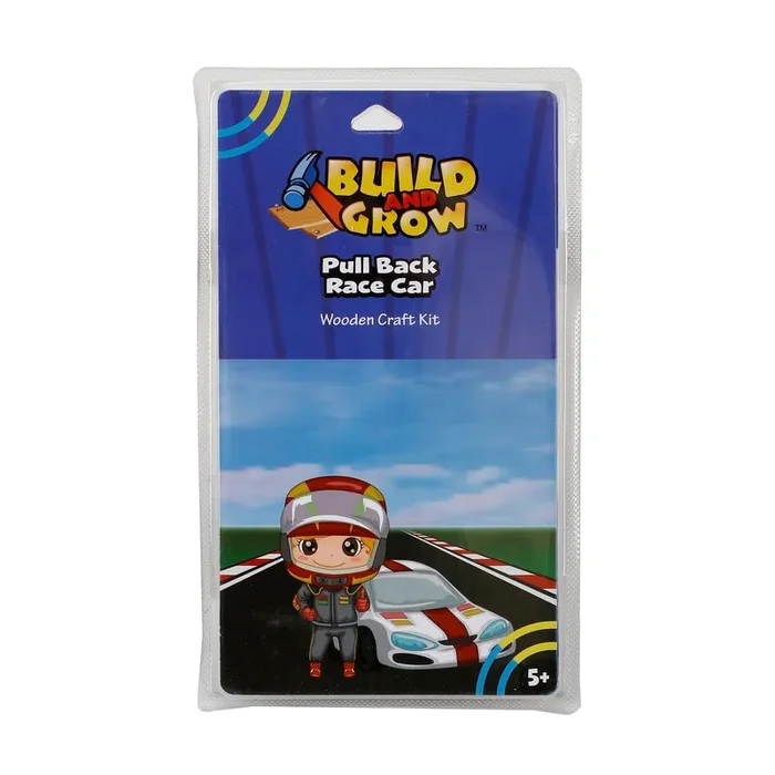 Build and Grow Pull Back Race Car Kid‘s Project Kit