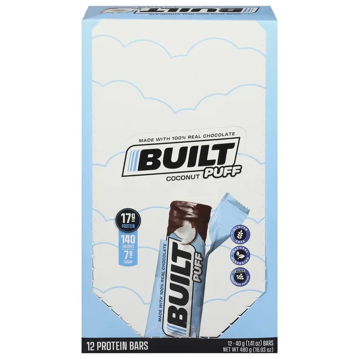 Built Puff Coconut Protein Bars 12 – 40 g Bars