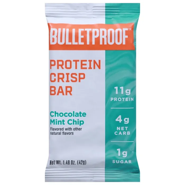 Bulletproof Chocolate Mint Chip Protein Crisp Bar 1.48 oz