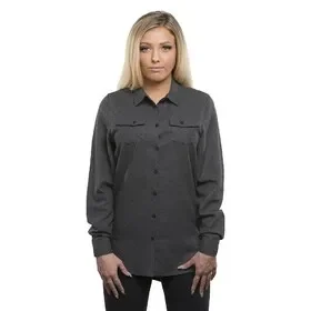 Burnside B5200 Ladies Solid Flannel Shirt, Price/each