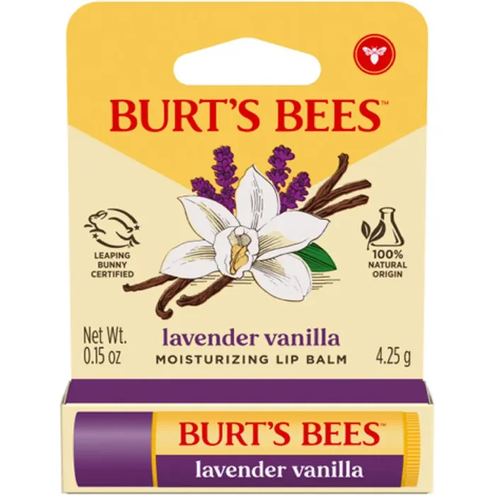Burt‘s Bees Burts Bees Lavender Vanilla Moisturizing Lip Balm, 0.15oz