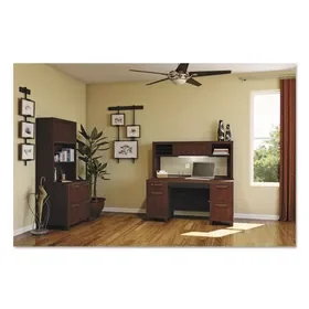 Bush BSH2960CSA203 Enterprise Collection Double Pedestal Desk, 60″ x 28.63″ x 29.75″, Harvest Cherry, (Box 2 of 2), Price/EA