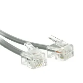 CableWholesale 8101-64250 Telephone Cord (Voice), RJ11, 6P / 4C, Silver Satin, Reverse, 50 foot