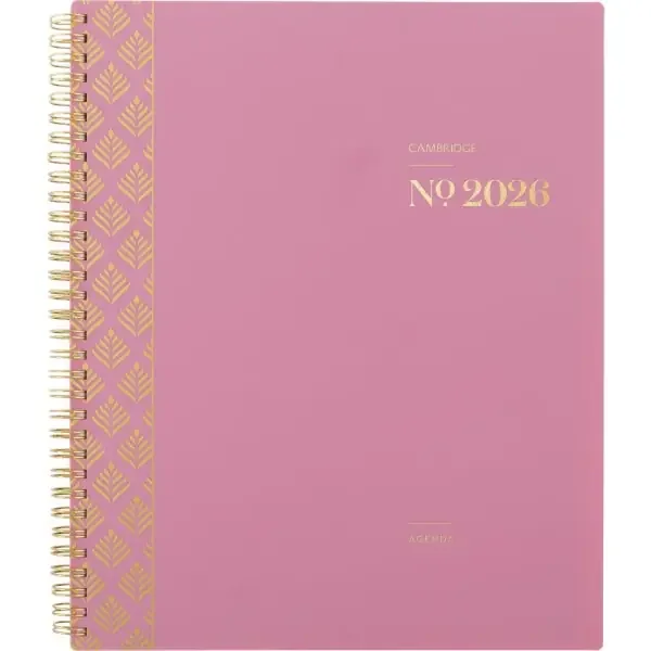 Cambridge® WorkStyle® Balance 2026 Weekly Monthly Planner, Cosmetic Pink, Large, 5 1/2″” x 8 1/2″”